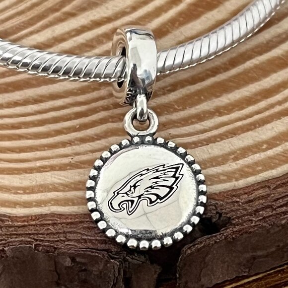 Pandora Philadelphia Eagles Dangle Charm Pendant - Picture 1 of 5